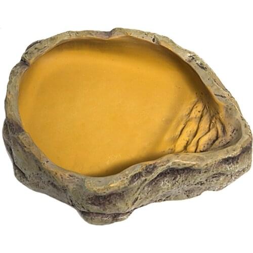 Dragon Beard Bowl Resin Reptile Feeder Tortoise Dragon Beard Feeder Lizard Drinking Bowl Feeding Dish Feeder Pet Cage Bowls