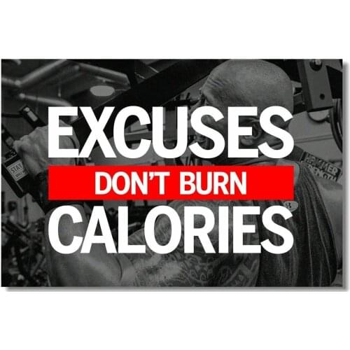 Bodybuilding Men Girl Fitness Workout Quotes Motivational Art Film Print Silk Poster Home Wall Decor 24x36inch