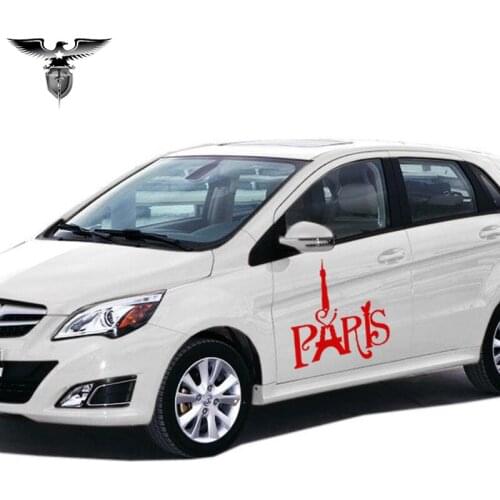 EmpireYing 3 Size 8 Colors Lettering Art Paris France City Romance Eiffel Tower Beautiful Dream Car Sticker Truck Vinyl Decals