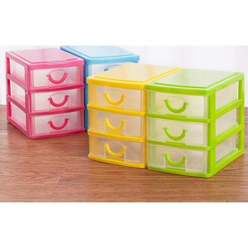 NEW Practical Candy Drawer Desktop Storage Box Transparent Jewelry Organizer Holder Cabinets Plastic Storage Box