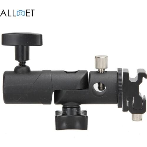 New Light Bracket Stand Type E Swivel Flash Hot Shoe Umbrella Holder With 1/4" to 3/8" Screw Mount For Photo Studio Accessories