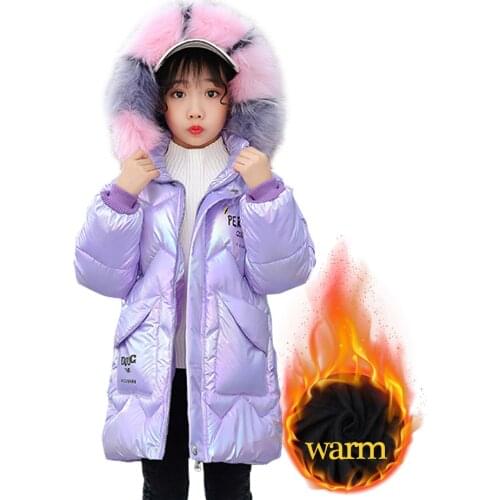 Girls Coat Outerwear Thick Warm Fur Hoodies Coat Girl 2021 Newest Kids Coats Spring Autumn Childrens Clothing