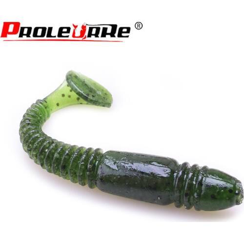 5pcs/lot 7.5cm 3.2g soft lure jig wobbler shrimp smell Contain salt silicone spiral worm fishing lures bass fishing tackle