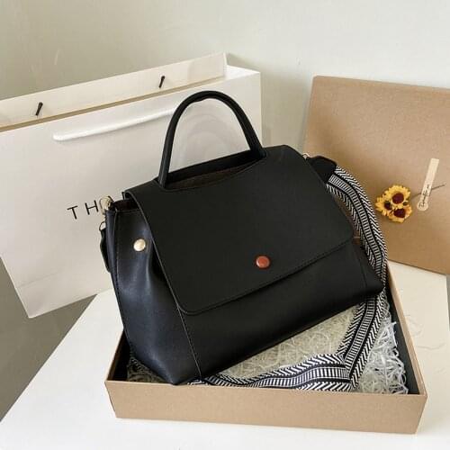 Simple Large Capacity Handbag Women 2021 Brand Design Trend Travel Shopping Shoulder Bag Female Luxury PU Leather Crossbody Bags