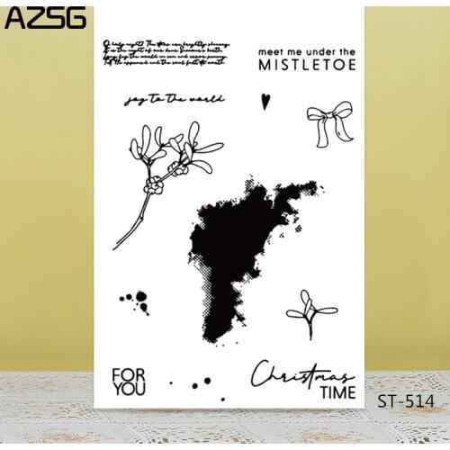 AZSG meet me under the mistletoe Clear Stamps For DIY Scrapbooking/Card Making/Album Decorative Silicon Stamp Crafts
