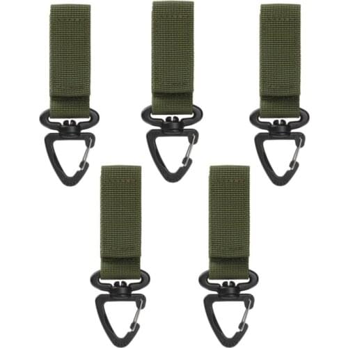 5PCS Tactical Backpack Triangle Carabiner Outdoor Nylon Key Hook Webbing Buckle Hanging System Molle Waist Belt Buckle New Style