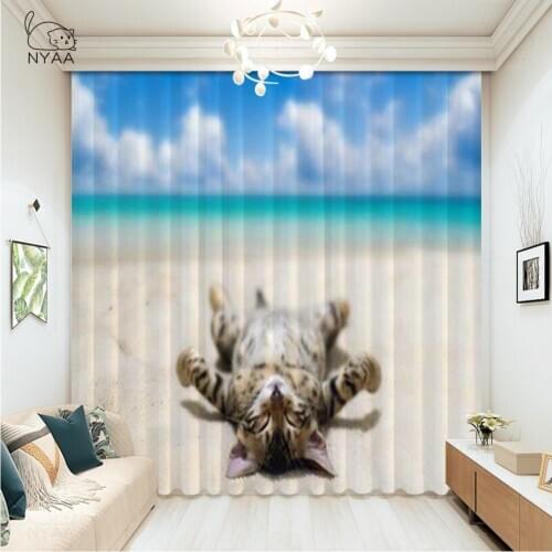 Deep Blue Sea View Underwater Curtains In Hotel Curtain Luxury Living Room Cat Design Curtains In The Bedroom Micro Shading