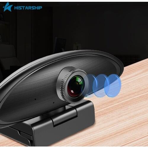 Webcam with Microphone HD 1080P, HISTARSHIP Fixed Focus Computer Camera 30fps, 360°Rotatable Web Camera for Laptop/Desktop/Pc