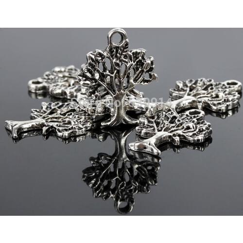 20*16MM 50pcs/lot Vintage Fashion Retro Vintage Silver Color Tree Design pendant Jewelry Charm Pendants