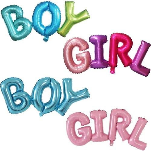 Link Baby Boy Girl Letter Foil Balloons Baby Shower Birthday Wedding Party Large Size Connect Baby Alphabet Air Globos Decor