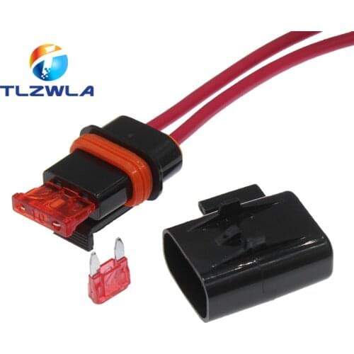1pcs Car insert fuse The fuse holder，Waterproof fuse box 12AWG Medium car insert 600V