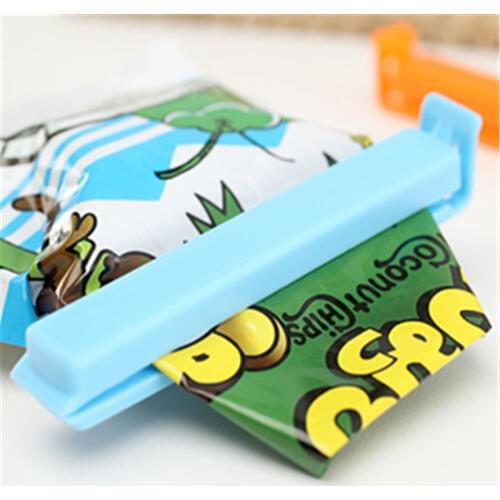 10PCS/Lot Candy Color Plastic Food Bag Clips 9.7x 1.4cm Household Pratical Sundries Strip Shape Food Snack Sealiing Clips