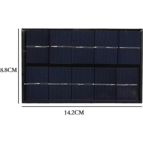 2W 5V Solar Panel Fan USB Portable Outdoor Solar Charger Polysilicon Generator Travel Quick Charge High Efficiency