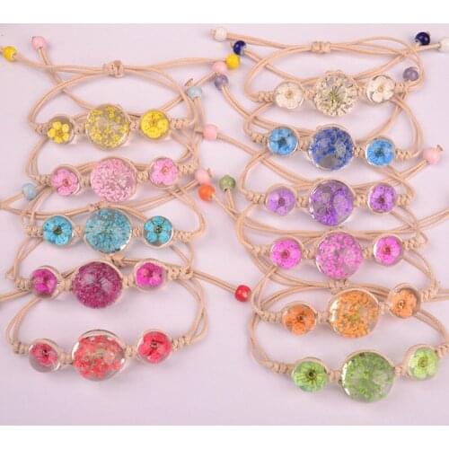 3 Glass Ball Flower Bracelet Handmade for Women Bangles Crystal Boho Jewelry Beads Bohemian Fashion Colour Gift DIY Luxury Lover