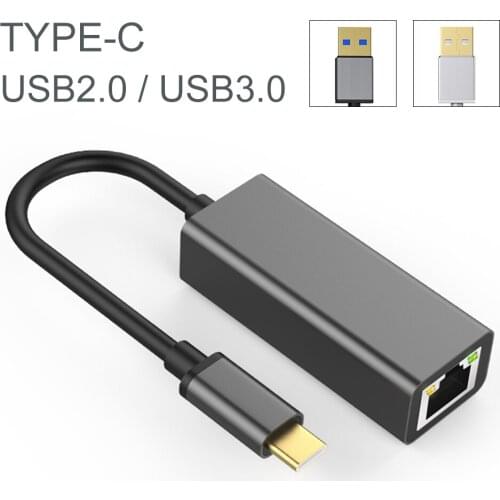 USB 3.0 USB-C to RJ45 Lan Adapter for Tablet MacBook Pro Samsung Xiaomi Aluminum alloy Type-C Network Card USB 1000Mbps Ethernet