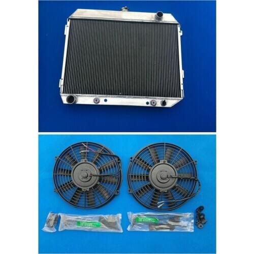 LOW PRICE Aluminum Radiator & 2*Fan 1968-1974 For Dodge Charger Challenger 6.3L-7.2L 383-440ci V8 68 69 70 71 72 73 74