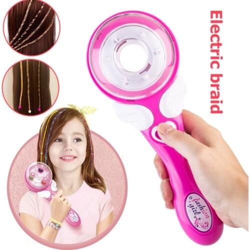 Electric Automatic Hair Braid DIY Stylish Braiding Hairstyle Tool Twist Braider Machine Weave Roller Pretend Kids Toys