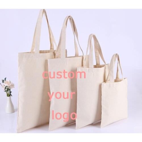 Custom Logo Large Casual Canvas Shopper Bags Bag Retro Shopping Bag Shoulder Bag Handbag for Women