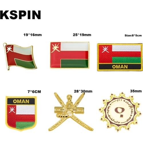 Oman Flag Brooches Lapel Pin Flag badge Brooch Pins Badges 5pcs a Lot