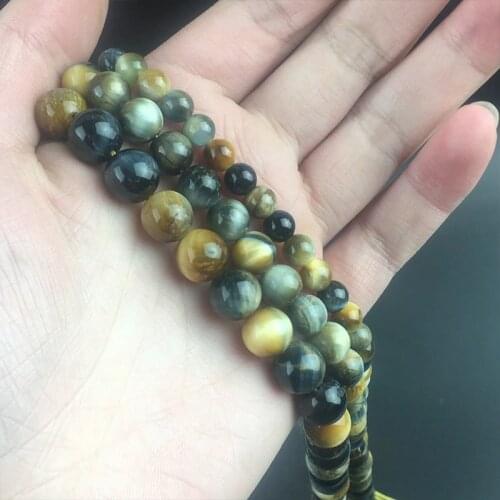 AAA Natural Yellow Tiger Eye Stone Beads Round Loose Spacer Beads For Jewelry Making DIY Bracelets Necklace Charm 15'' 6/8/10mm