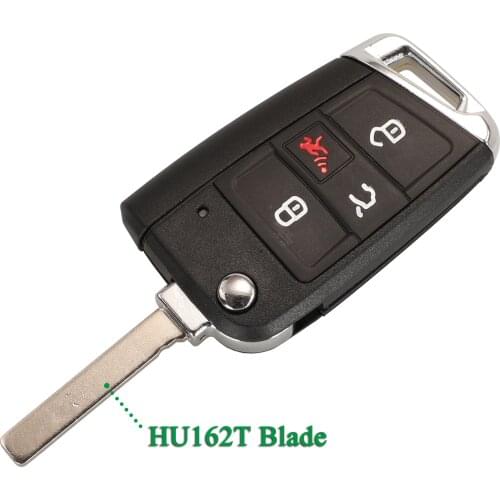 Bilchave 4Buttons Remote Car Key Shell Case For VV Seat Ibiza Skoda Superb Golf Mk7 Passat B8 Tiguan allspace Uncut HU162t Blade