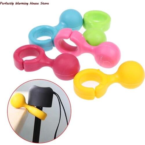 5pcs/Set Yellow Portable Umbrella Holder Easy-to-Use Clip On Desk Table Rest Walking Stick Cane Rack