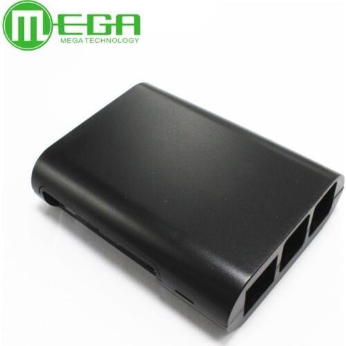 1pcs Raspberry Pi Model B+ B Plus Black Case Cover Shell Enclosure Box+2pcs pure aluminum heat sink