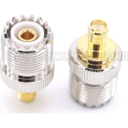JX Wholesale 50pcs UHF SO239 to SMA RF coaxial coax adapter UHF female SO-239 to SMA female connector free shipping