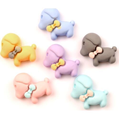 30Pcs 23x15mm Mixed Resin Dog Cabochon Flatback Decoration Crafts Embellishments For Scrapbooking Diy Accessories