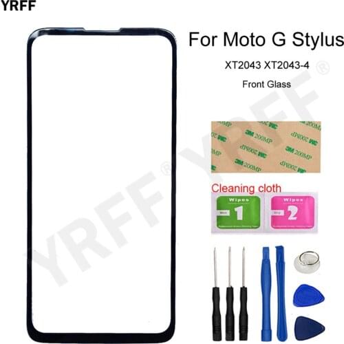 New 6.4'' Front Glass Touch Panel For Motorola Moto G Stylus XT2043 (No Touch Screen) Mobile Phone Outer Glass Panel Repair Sets
