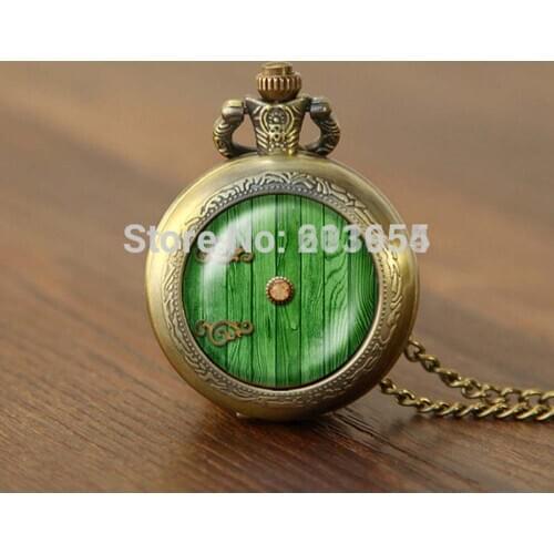 New movie door hole quartz Pocket Watches 1pcs/lot Necklace locket steampunk toy cosplay 2021 watch