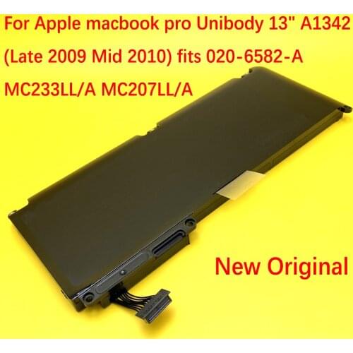 A1331 Laptop Battery For Apple MacBook 13.3" A1331 A1342 Unibody MC207LL/A MC516LL/A 020-6809-A 10.95V 63.5WH