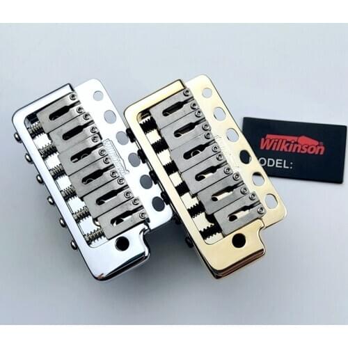 NEW Wilkinson WVP6 TREMOLO BRIDGE Stainless Steel Saddles+ Zinc Block Or Brass Block Chrome Golden From Korea