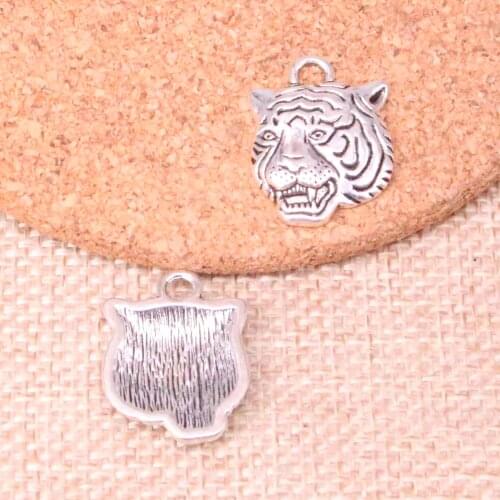 39pcs tiger head Charms Zinc alloy Pendant For necklace,earring bracelet jewelry DIY handmade 23*17mm