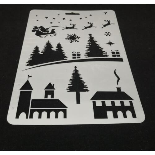 Christmas Layering Stencils for DIY Scrapbooking/photo album Decorative Embossing DIY Paper Cards Crafts