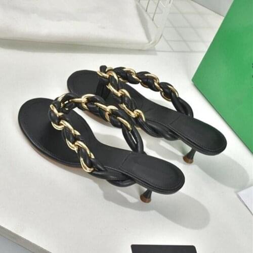 High Heel Flip Flops Summer Slippers Women Black Chinelo New Pantuflas De Mujer Slides Women Beach Ladies Shoes Chausson Femme