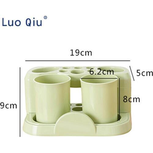 Bathroom toiletries home lovers accept double-cup toothbrush rack suit