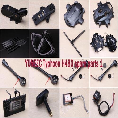 YUNEEC Typhoon H480 FPV Drone RC Quadcopter spare parts motor arm blades Tripod landing gear bracket body shell GPS module set1