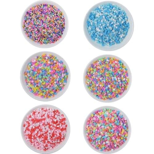 100g Fake Sprinkles For Slime Filler Addition Accessories Cake Dessert DIY Beads Slime Clay Toys Fluffy Kit Supplies Mud K7K1