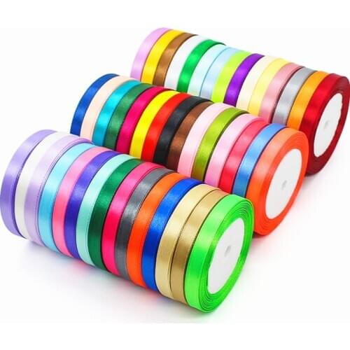 25 Yards/Roll 10mm Silk Satin Ribbons Gift Wrapping Decoration Christmas Ribbons DIY Handmade Supplies Ribbon