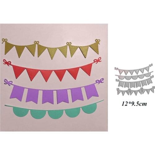 4pcs Banners Scrapbooking Dies Metal Cutting Dies Stencils for DIY Album Paper Card Decorative Craft Die Cuts