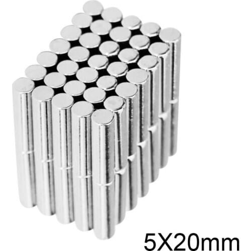 5~100PCS 5x20 mm Rare Earth Magnets Diameter 5x20mm Small Round Magnets 5mm X 20mm Permanent Neodymium Magnets strong 5*20 mm
