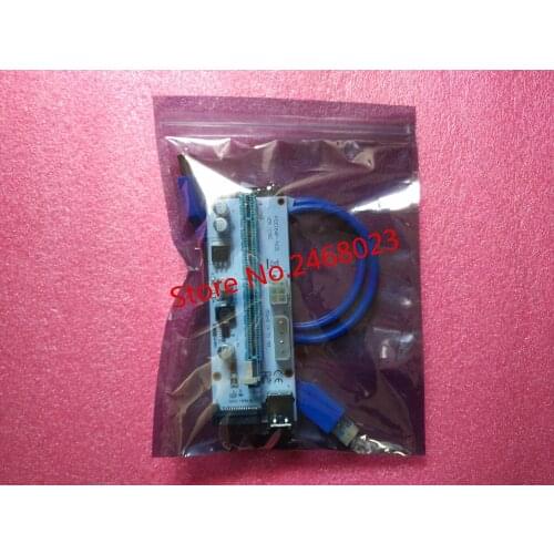 60CM VER008S PCI-E 1X to 16X Extender 008S PCIE Riser Card with 4pin 6pin SATA Power Interface for ETH Bitcoin Miner