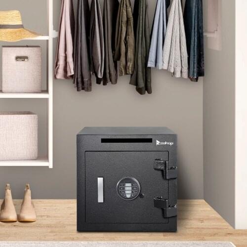 Black Electronic Code Depository Security Safe ZOKOP External Hinge