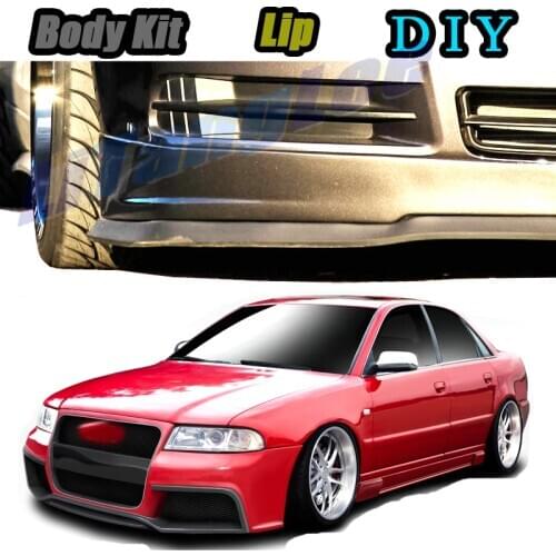 Car Bumper Lip Front Spoiler Skirt Deflector For Audi A4 S4 RS4 B5 B6 B7 B8 B9 Tune Car Modification Modified Body Kit Lips