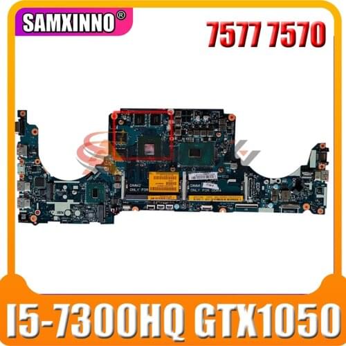 For DELL Inspiron 7577 7570 I5-7300HQ GTX1050 Laptop Motherboard CN-0KN44F 0KN44F CKA50 LA-E991P SR32S Notebook Mainboard DDR4