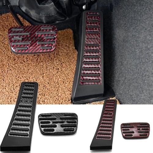 For Toyota Avalon 2019 2020 Real Carbon Fiber Accelerator Pedal Brake Pedal Cover Car Accessories Anti Colision Trim
