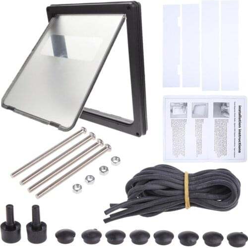 Automatically Close Pet Dog Cat Door Interior Exterior Doors Pet Supplies ABS Plastic Weatherproof Lockable Safe Flap