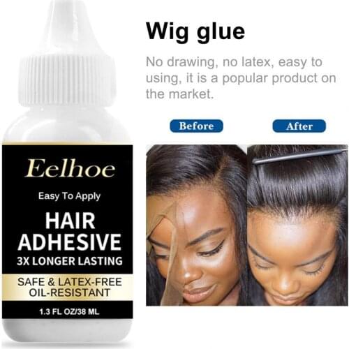 EELHOE 38ML Hair Bonding Agent Non-irritating Waterproof Lightweight Wig Hair Adhesive Glue for Beauty