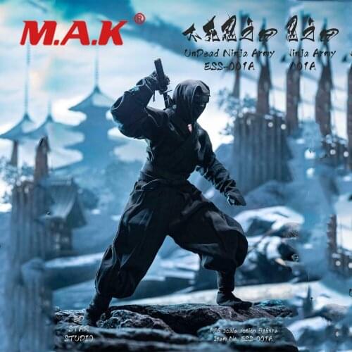 ESS-001A 1/6 Black Army Japanese Dolls 12" Full Set Action Figure Black Camouflage White